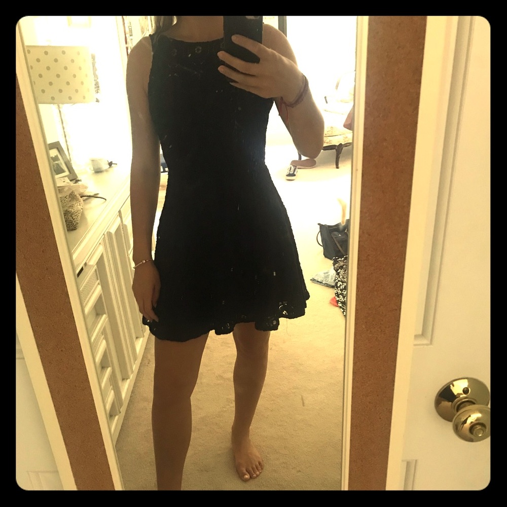 Black lace dress